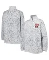 Gameday Couture Heather Gray Auburn Tigers Leopard Quarter-zip Sweatshirt In Heather Gray