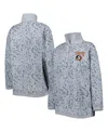Gameday Couture Women's  Heather Gray Florida State Seminoles Leopard Quarter-zip Sweatshirt In Heather Gray