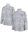 Gameday Couture Women's  Heather Gray North Carolina Tar Heels Leopard Quarter-zip Sweatshirt In Heather Gray