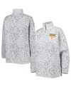 Gameday Couture Women's  Heather Gray Tennessee Volunteers Leopard Quarter-zip Sweatshirt In Heather Gray