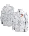 Gameday Couture Heather Gray Texas Longhorns Leopard Quarter-zip Jacket In Heather Gray
