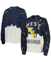 Gameday Couture Women's  Navy West Virginia Mountaineers Twice As Nice Faded Dip-dye Pullover Sweatsh In Navy