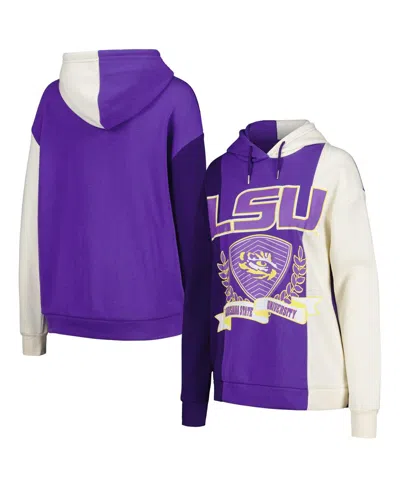 Gameday Couture Women's Purple Lsu Tigers Hall Of Fame Colorblock Pullover Hoodie