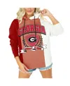 Gameday Couture Women's  Red Georgia Bulldogs Hall Of Fame Colorblock Pullover Hoodie In Red