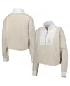 Gameday Couture Women's  Tan, White Florida Gators Color-block Quarter-zip Jacket In Tan,white