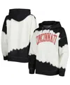 Gameday Couture Women's  White, Black Distressed South Carolina Gamecocks For The Fun Double Dip-dyed In White,black