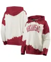 Gameday Couture Women's  White, Cardinal Arkansas Razorbacks For The Fun Double Dip-dyed Pullover Hoo In White,cardinal