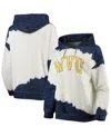 Gameday Couture Women's  White, Navy West Virginia Mountaineers For The Fun Double Dip-dyed Pullover In White,navy
