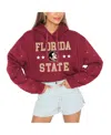 Gameday Couture Women's Garnet Florida State Seminoles Can't Lose Rhinestone Cropped Pullover Hoodie In Garnet