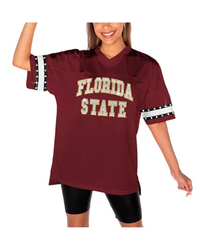 Gameday Couture Women's Garnet Florida State Seminoles Until Kickoff Rhinestone Fashion T-shirt