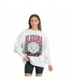 Gameday Couture Women's Gray Alabama Crimson Tide Premium Fleece Drop Shoulder Oversized Pullover Sweatshirt In Green