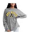 Gameday Couture Women's Gray Appalachian State Mountaineers Faded Wash Pullover Sweatshirt In Gray