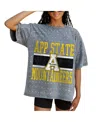 Gameday Couture Women's Gray Appalachian State Mountaineers On The Ball Oversized T-shirt In Gray