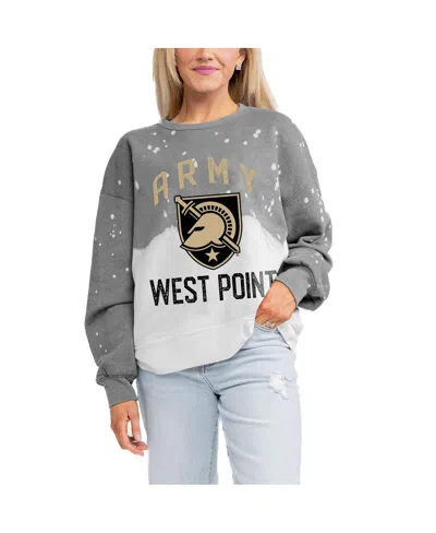 Gameday Couture Women's Gray Army Black Knights Twice As Nice Faded Crewneck Sweatshirt In Multi
