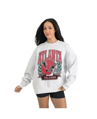 Gameday Couture Women's Gray Atlanta Falcons Heritage Premium Fleece Pullover Sweatshirt In White