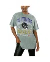 Gameday Couture Women's Gray Washington Commanders Snow Wash Oversized Long Sleeve T-shirt In Gray
