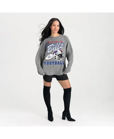 Gameday Couture Women's Gray Buffalo Bills Oversized Sweet Victory Corded Sweatshirt