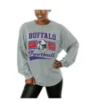 Gameday Couture Women's Gray Washington Commanders Snow Wash Oversized Long Sleeve T-shirt In Gray