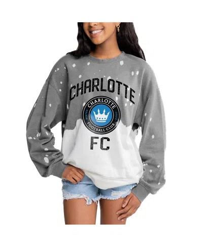 Gameday Couture Women's Gray Charlotte Fc Twice As Nice Pullover Sweatshirt In Multi