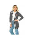 Gameday Couture Women's Gray Clemson Tigers Tri-blend Rounded Stripe Cardigan In Gray