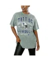 Gameday Couture Women's Gray Washington Commanders Snow Wash Oversized Long Sleeve T-shirt In Gray