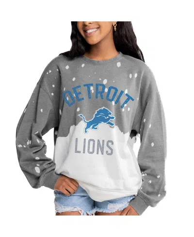 Gameday Couture Women's Gray Cincinnati Bengals Coin Toss Faded French Terry Pullover Sweatshirt