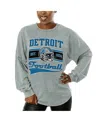 Gameday Couture Women's Gray Washington Commanders Snow Wash Oversized Long Sleeve T-shirt In Gray