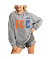 Gameday Couture Women's Gray Fc Cincinnati Faded Wash Pullover Sweatshirt In Gray