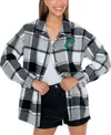 Gameday Couture Women's Gray/white Clemson Tigers End Zone Game Flannel Button-up Shirt In Gray,white