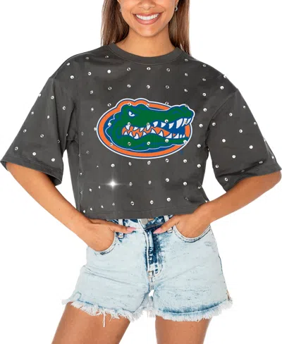 Gameday Couture Women's Gray Tennessee Volunteers Go Time Rhinestone Crop T-shirt