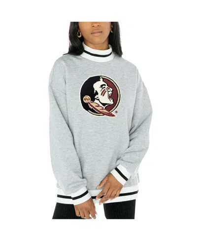 Gameday Couture Women's Gray Florida State Seminoles In It To Win It Sporty Pullover Sweatshirt