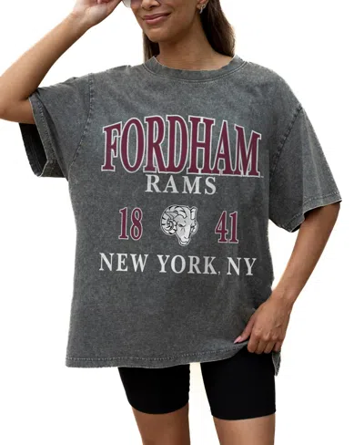 Gameday Couture Women's Gray Fordham Rams Oversized Snow Wash T-shirt