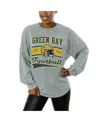 Gameday Couture Women's Gray Washington Commanders Snow Wash Oversized Long Sleeve T-shirt In Gray