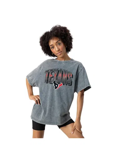 Gameday Couture Women's Gray Houston Texans Peak Performance Oversized Snow Wash T-shirt