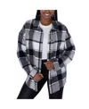 Gameday Couture Women's Gray Atlanta Falcons Fieldside Fun Plaid Button-up Overshirt Shirt In Gray