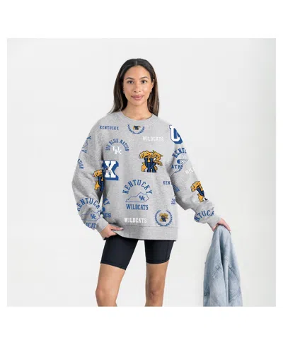 GAMEDAY COUTURE WOMEN'S GRAY KENTUCKY WILDCATS ALWAYS ON REPEAT FLEECE SWEATSHIRT