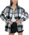 Gameday Couture Women's Gray/white Clemson Tigers End Zone Game Flannel Button-up Shirt In Gray,white