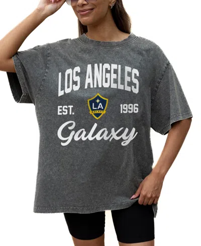 Gameday Couture Women's Gray La Galaxy Tackle Titan Oversized Snow Wash T-shirt
