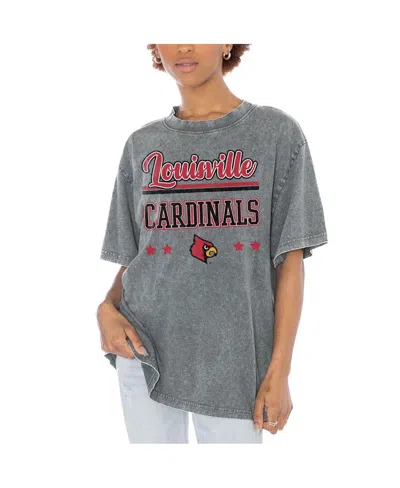 Gameday Couture Women's Gray Louisville Cardinals Here To Play Oversized T-shirt