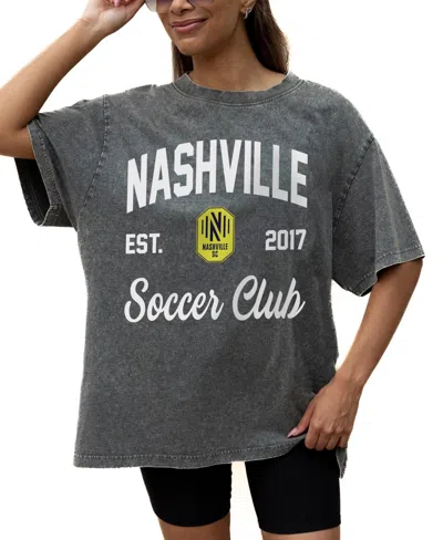 Gameday Couture Women's Gray Nashville Sc Tackle Titan Oversized Snow Wash T-shirt