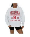 Gameday Couture Women's Gray Nebraska Huskers Established Premium Fleece Drop Pullover Sweatshirt In White