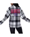 Gameday Couture Women's Gray New York Jets Fieldside Fun Plaid Button-up Overshirt In Gray