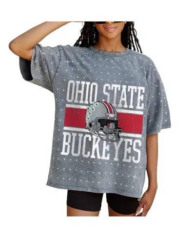Gameday Couture Women's Gray Ohio State Buckeyes On The Ball Oversized T-shirt