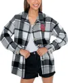 Gameday Couture Women's Gray/white Clemson Tigers End Zone Game Flannel Button-up Shirt In Gray,white