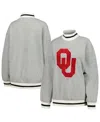 Gameday Couture Women's Gray Oklahoma Sooners In It To Win It Sporty Mock Neck Pullover Sweatshirt In Gray,black