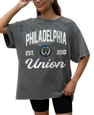 Gameday Couture Women's Gray Philadelphia Union Tackle Titan Oversized Snow Wash T-shirt