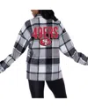 Gameday Couture Women's Gray San Francisco 49ers Fieldside Fun Plaid Button-up Overshirt In Gray