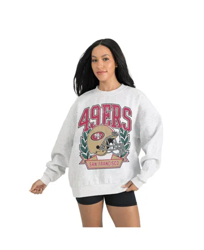 Gameday Couture Women's Gray San Francisco 49ers Heritage Premium Fleece Pullover Sweatshirt In Multi