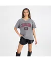 Gameday Couture Women's Gray South Carolina Gamecocks Iconic Edge Rhinestone V-neck T-shirt In Gray