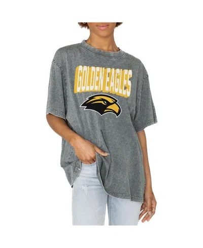Gameday Couture Women's Gray Southern Miss Golden Eagles Solid Defense Oversized T-shirt In White
